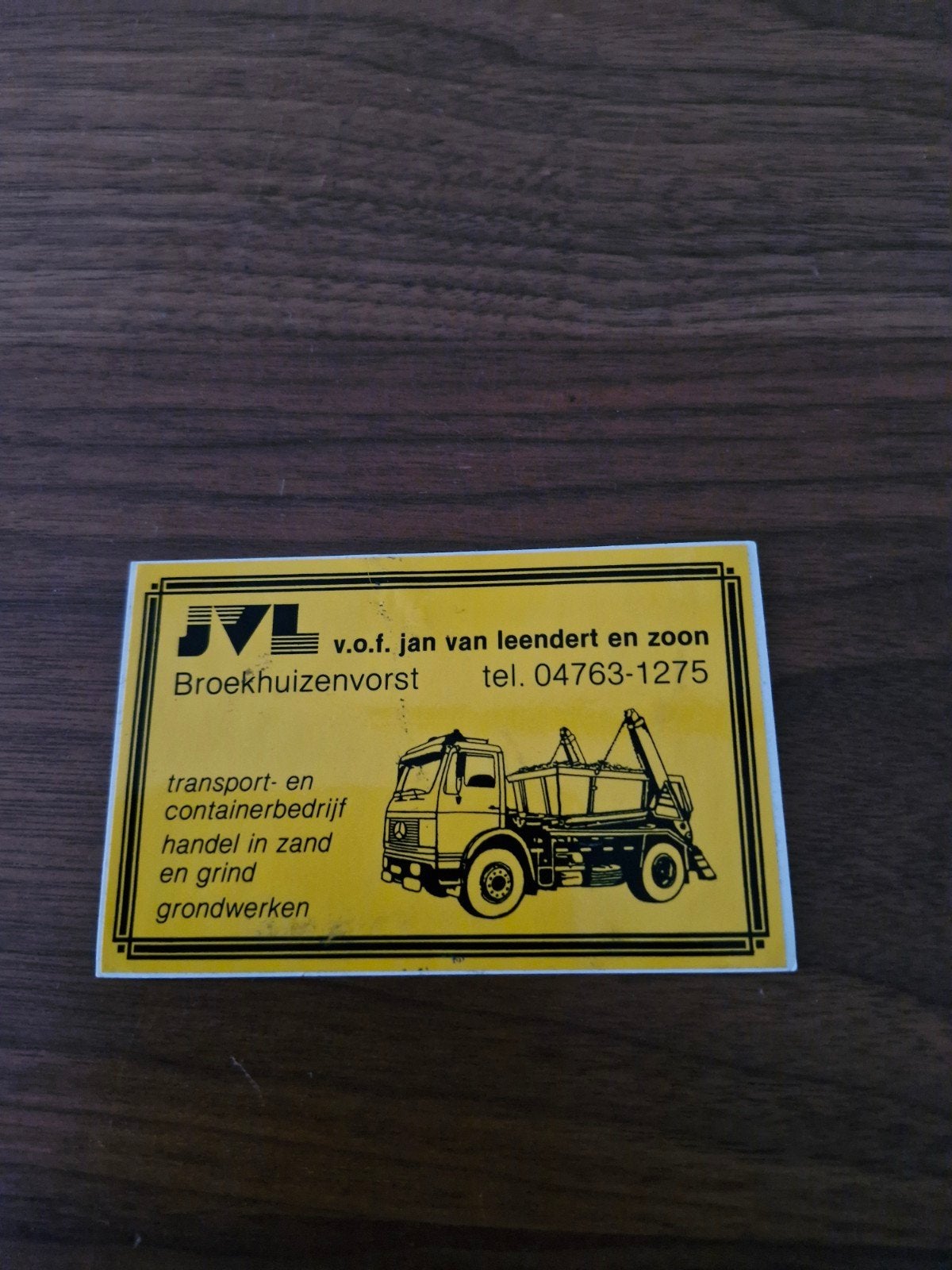 677 JVL Jan van Leendert en Zoon Sticker, Ophalen of Verzenden, Nieuw, Bedrijf of Vereniging