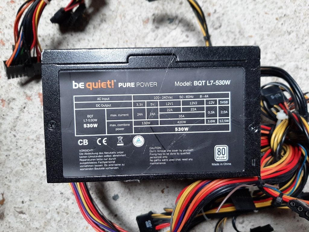 BeQuiet PC voeding ups  530 watt, Ophalen, Zo goed als nieuw