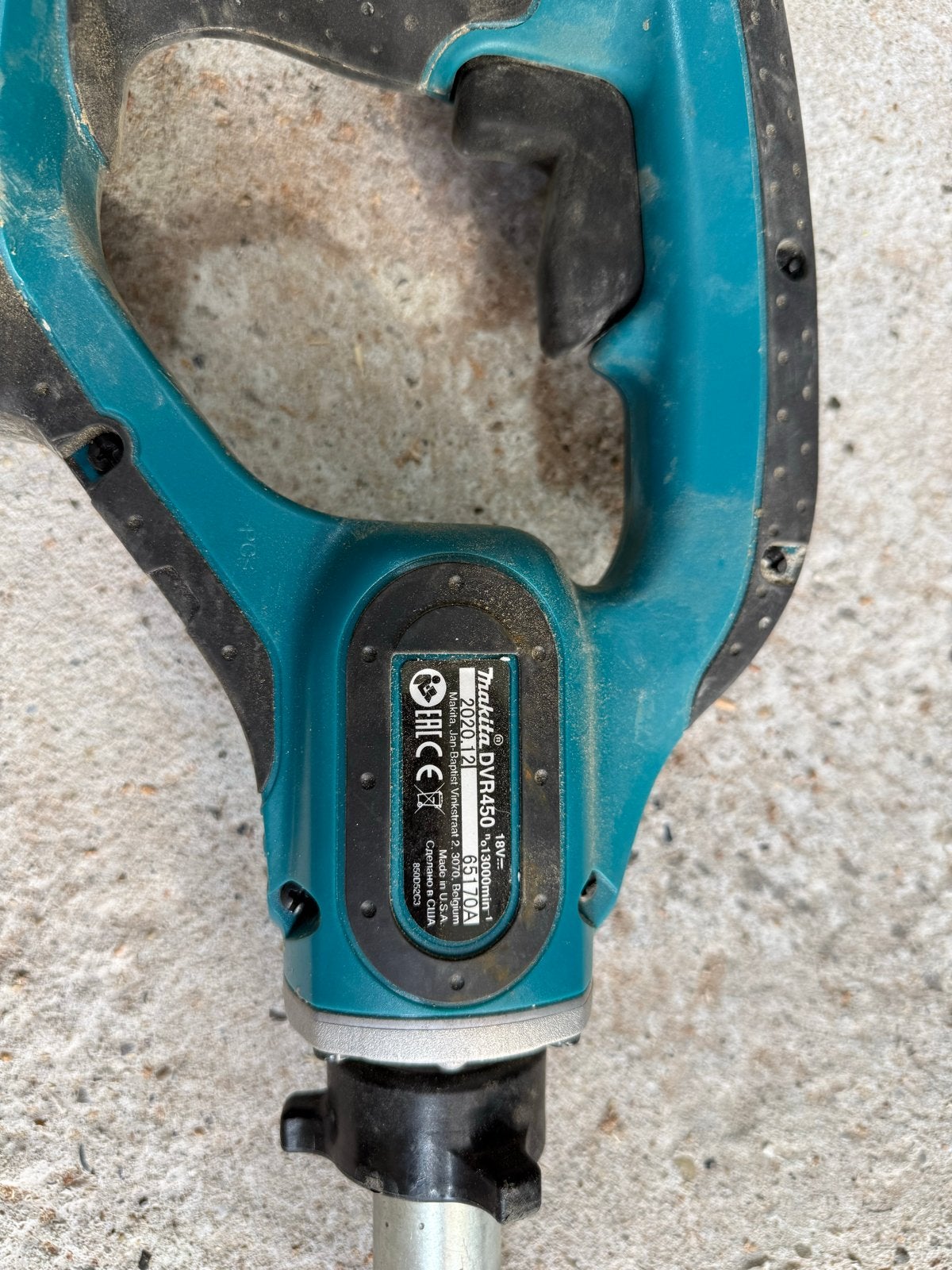 Makita DVR450 Accu Betonvibrator 18V, Ophalen, Gebruikt
