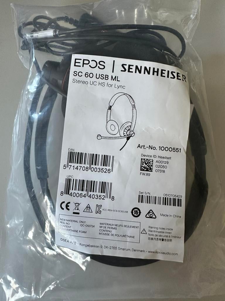 Sennheiser sc 60 (nieuw), Ophalen of Verzenden, Zo goed als nieuw