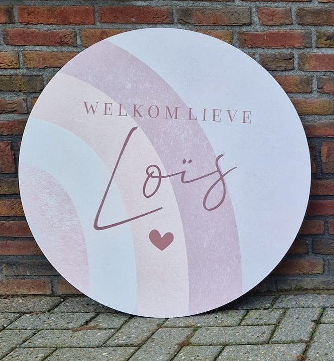 Gepersonaliseerd geboortebord te huur!, Ophalen, Nieuw, Geboortebord