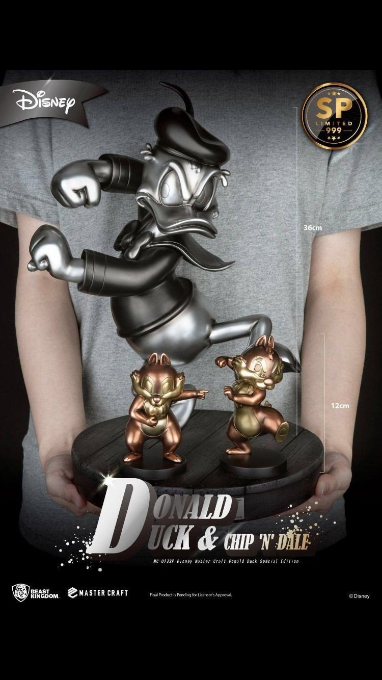 Beast Kingdom Donald Duck & Chip 'n' Dale, Verzamelen, Disney, Ophalen of Verzenden, Donald Duck, Nieuw, Beeldje of Figuurtje
