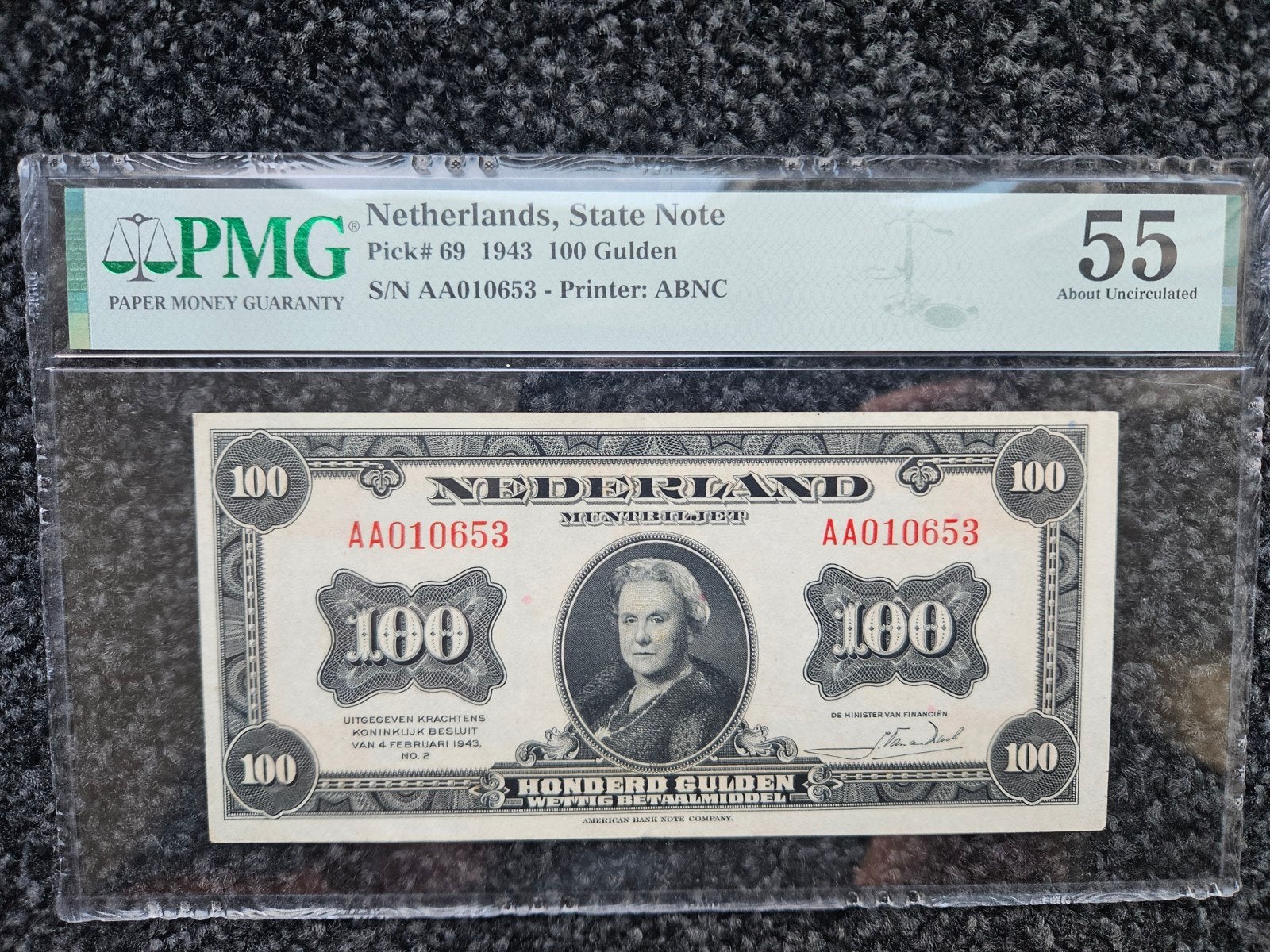 100 gulden 1943, Postzegels en Munten, Bankbiljetten | Nederland, Ophalen of Verzenden, 100 gulden