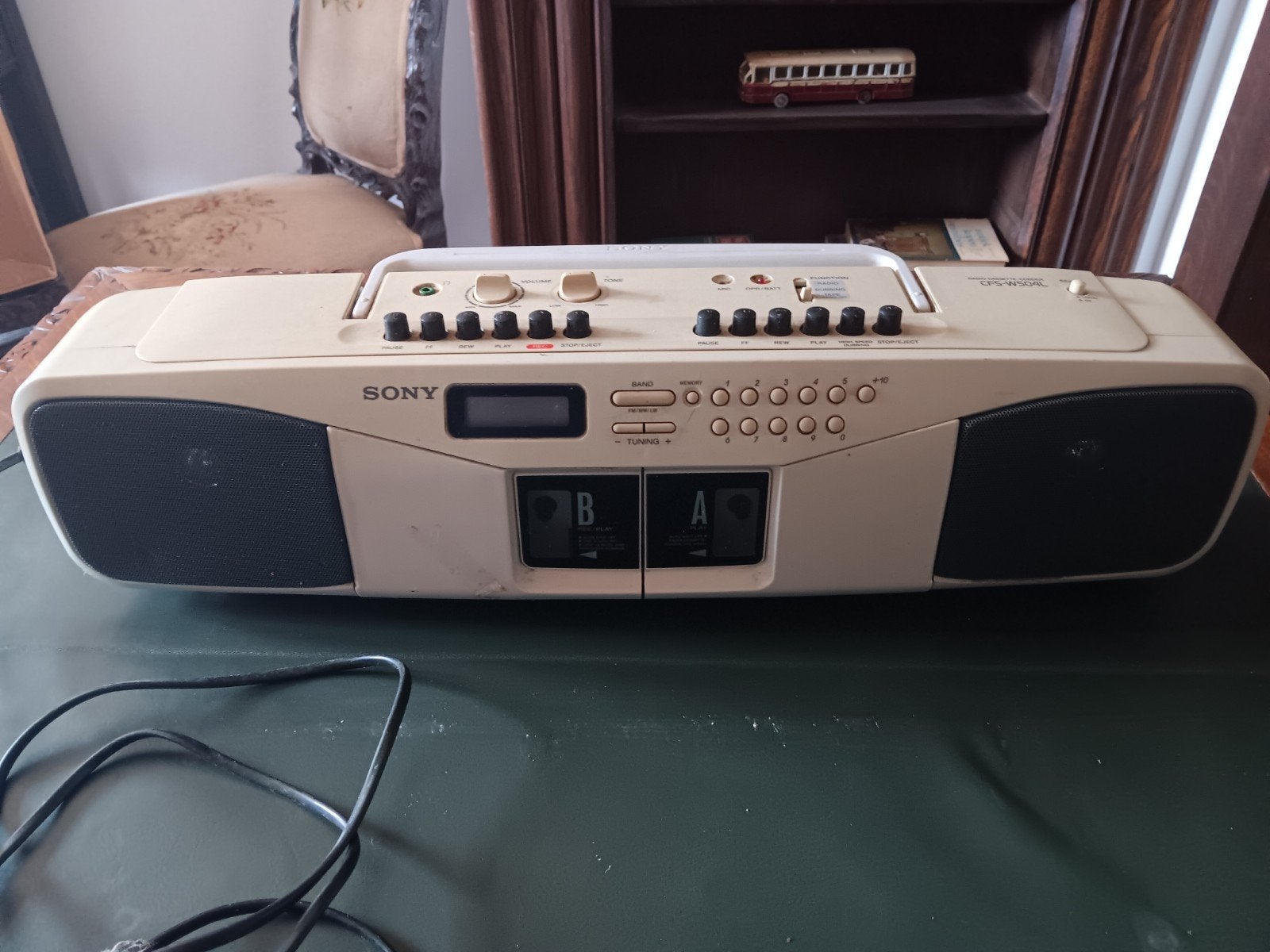 draagbare radio met cassettespeler, Audio, Tv en Foto, Radio's, Ophalen, Gebruikt, Transistorradio
