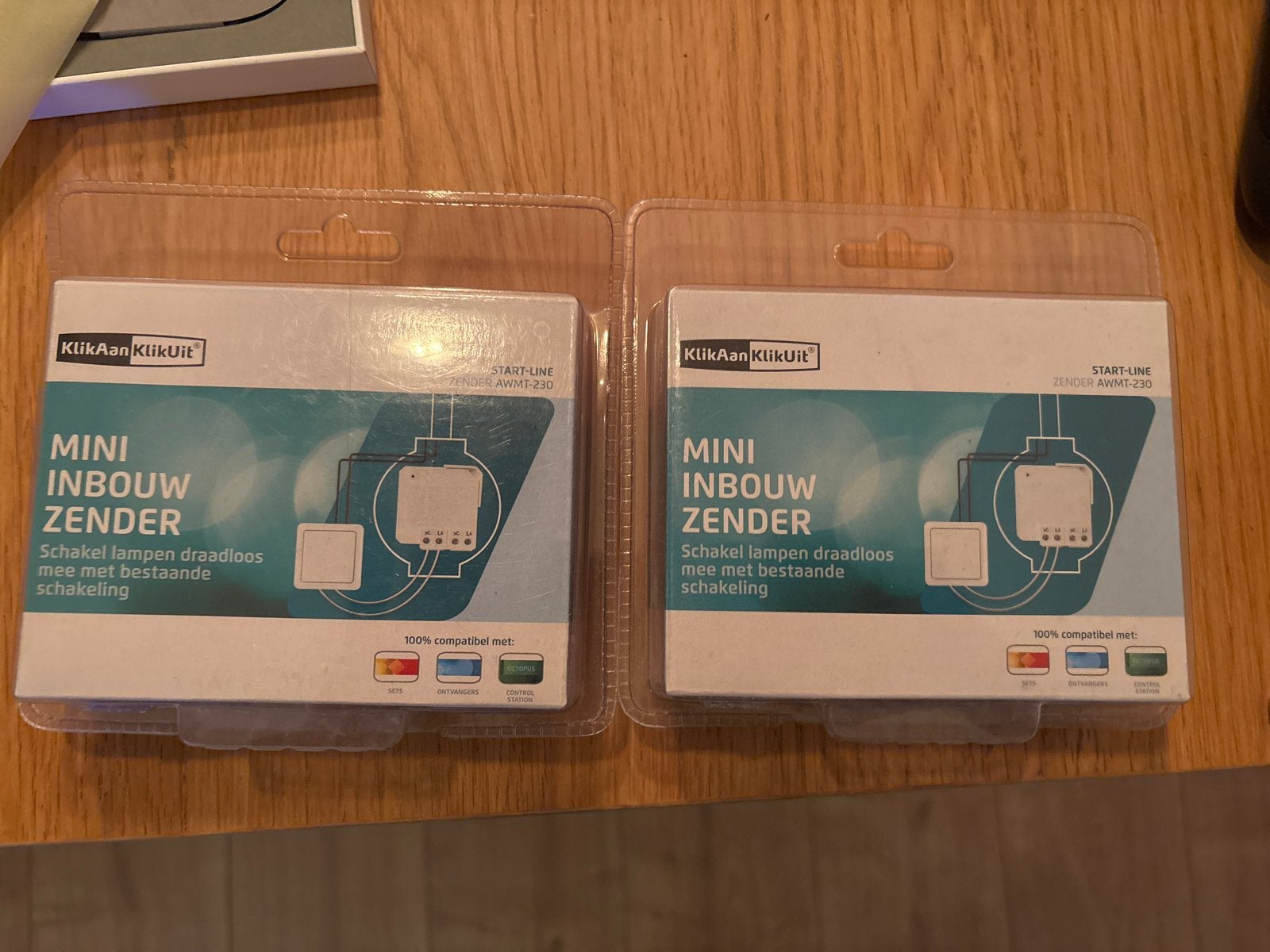 2x KlikAanKlikUit Mini Inbouw Zender AWMT-230, Verzenden, Nieuw, Overige merken, Schakelaar