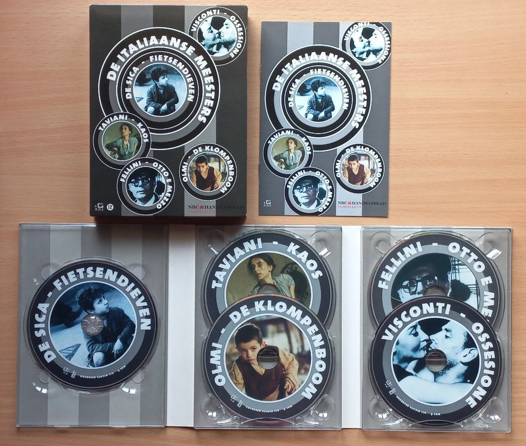 NRC De Italiaanse Meesters 5dvd box o.a. Kaos, Ossessione, Verzenden, Nederlands, Inclusief boekje, Italië