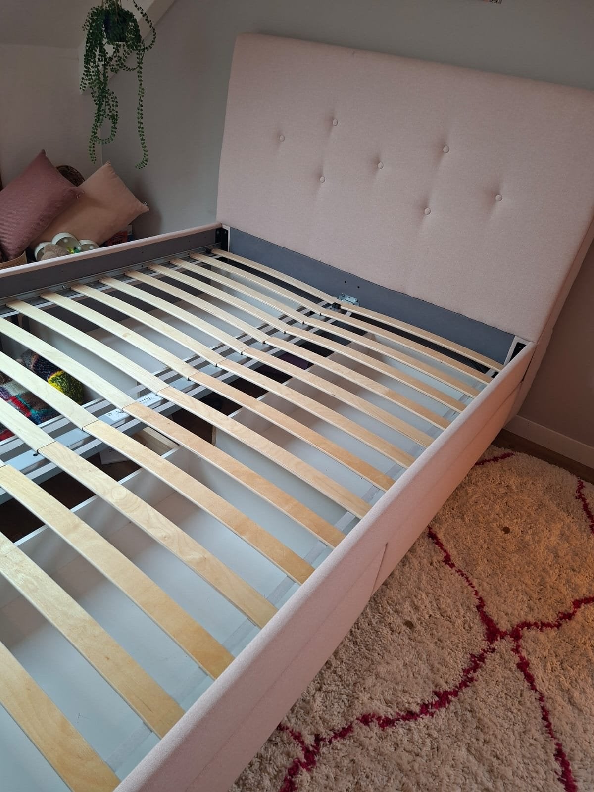 IKEA IDANÄS bed 140x200 met 4 lades en matras, Ophalen, Overige kleuren, Tweepersoons, 140 cm