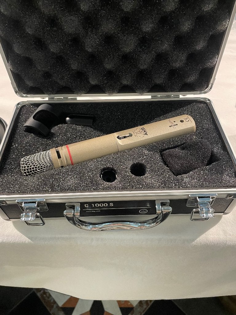 AKG C 1000 S microfoon met accessoires, Ophalen of Verzenden, Gebruikt, Instrumentmicrofoon
