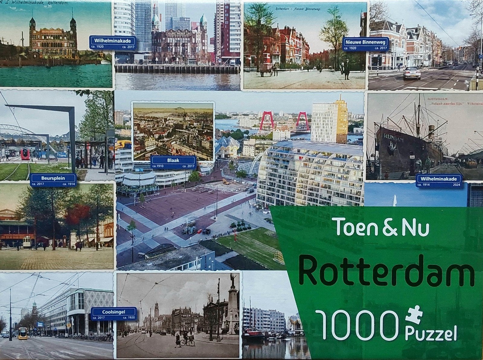 Tuckers puzzel 1000st in NIEUWSTAAT.  Toen & Nu Rotterdam., Ophalen of Verzenden, 500 t/m 1500 stukjes, Zo goed als nieuw