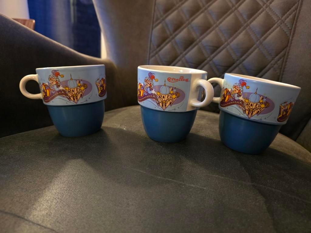3 Vintage Efteling Pardoes Fata Morgana Mokken, Verzamelen, Efteling, Zo goed als nieuw, Gebruiksvoorwerp, Ophalen of Verzenden