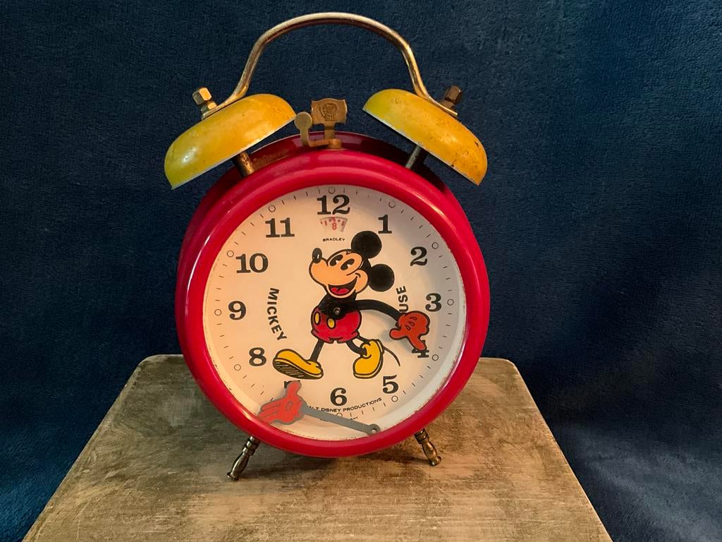 Antieke Mickey Mouse Wekker - Walt Disney Productions, Ophalen of Verzenden