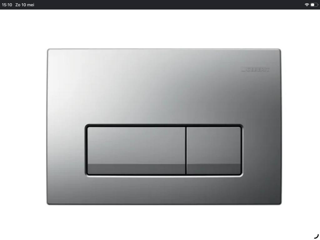 Geberit Delta 50 bedieningspaneel mat chroom, Ophalen of Verzenden, Nieuw, Chroom, Toilet