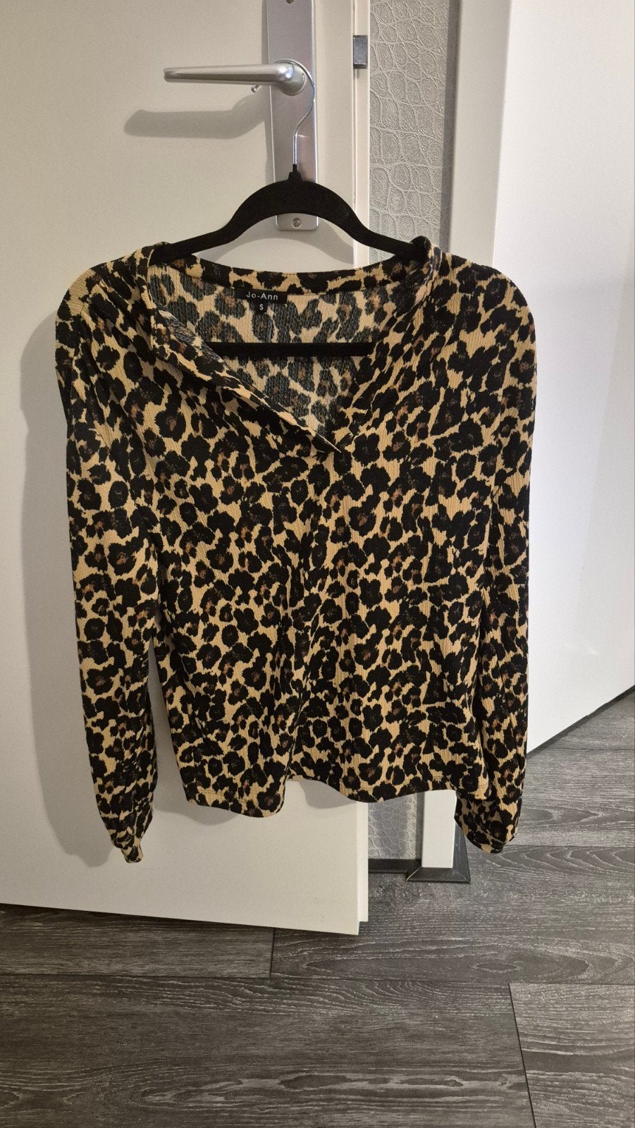panterprint blouse, Kleding | Dames, Blouses en Tunieken, Ophalen of Verzenden, Zo goed als nieuw, Maat 42/44 (L), Bruin