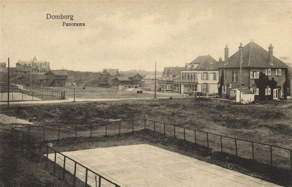Domburg, Panorama - ongelopen, Ophalen of Verzenden, 1920 tot 1940, Ongelopen, Zeeland