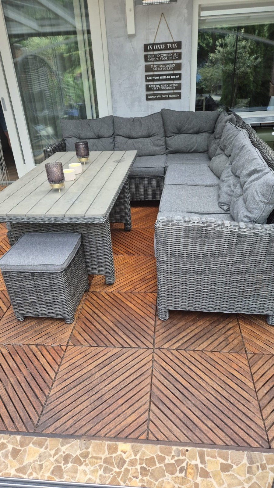 Heerlijke loungeset/dinnerset, Ophalen, Wicker, Bank