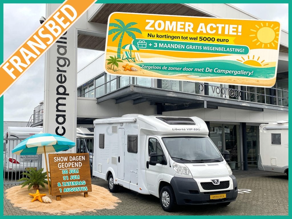 Capron Liberté VIP 690 VIP FRANSBED+HEFBED DAKAIR, Caravans en Kamperen, Campers, 6 tot 7 meter, Bedrijf, 6 tot 7 meter, Carado