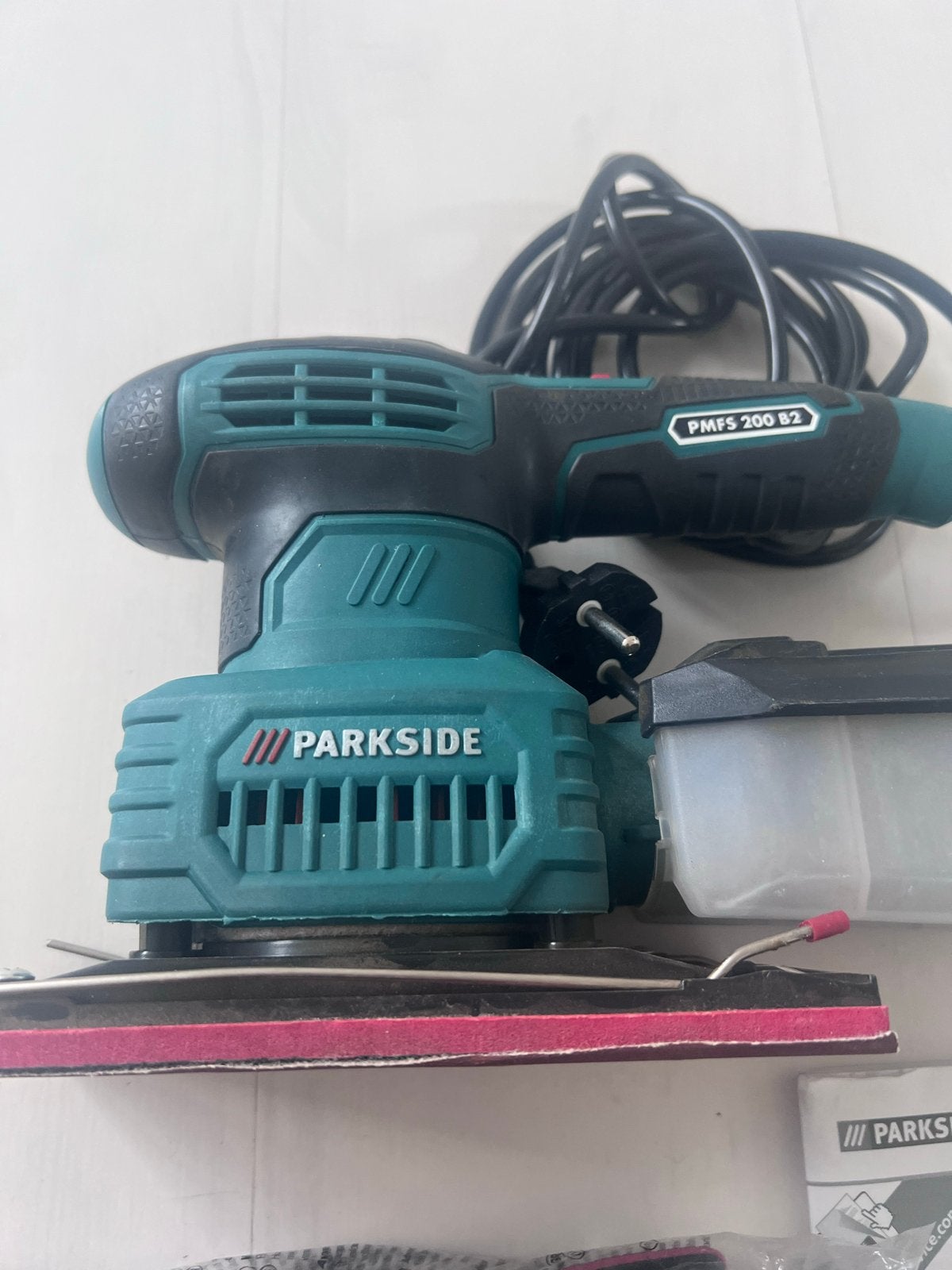 Parkside PMFS 200 B2 3-in-1 Multifunctionele Schuurmachine, Ophalen of Verzenden, Zo goed als nieuw, Minder dan 600 watt, Vlakschuurmachine