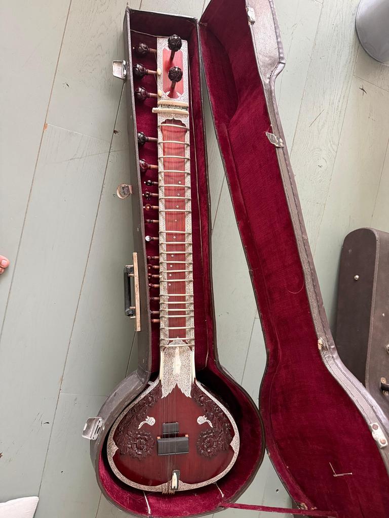 Sitar vintage RIKHI RAM ~70’s, Muziek en Instrumenten, Ophalen, Gebruikt, Overige typen, Met koffer