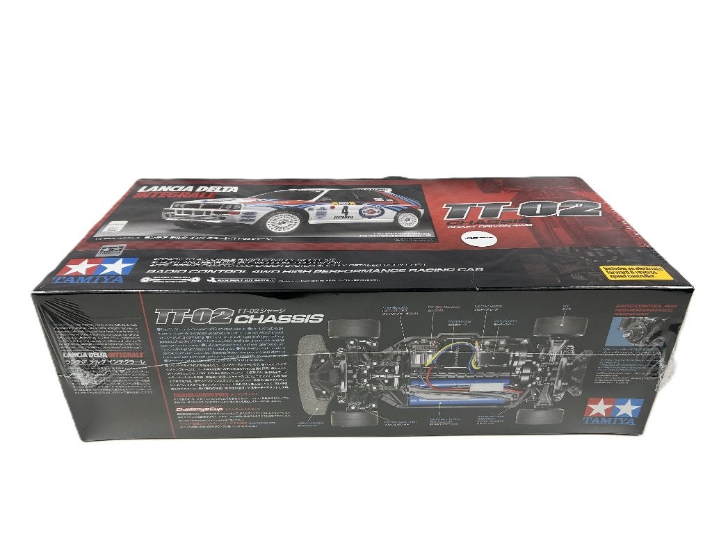 Tamiya 58570 1/10 RC Lancia Delta TT-02, Elektro, Nieuw, Ophalen of Verzenden, Schaal 1:10