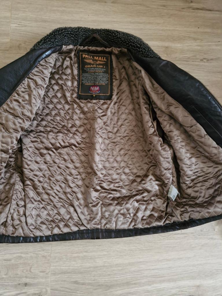 Gave pall mall leren pilotenjas maat m het gaat om, Ophalen of Verzenden, Zo goed als nieuw, Maat 38/40 (M), Zwart