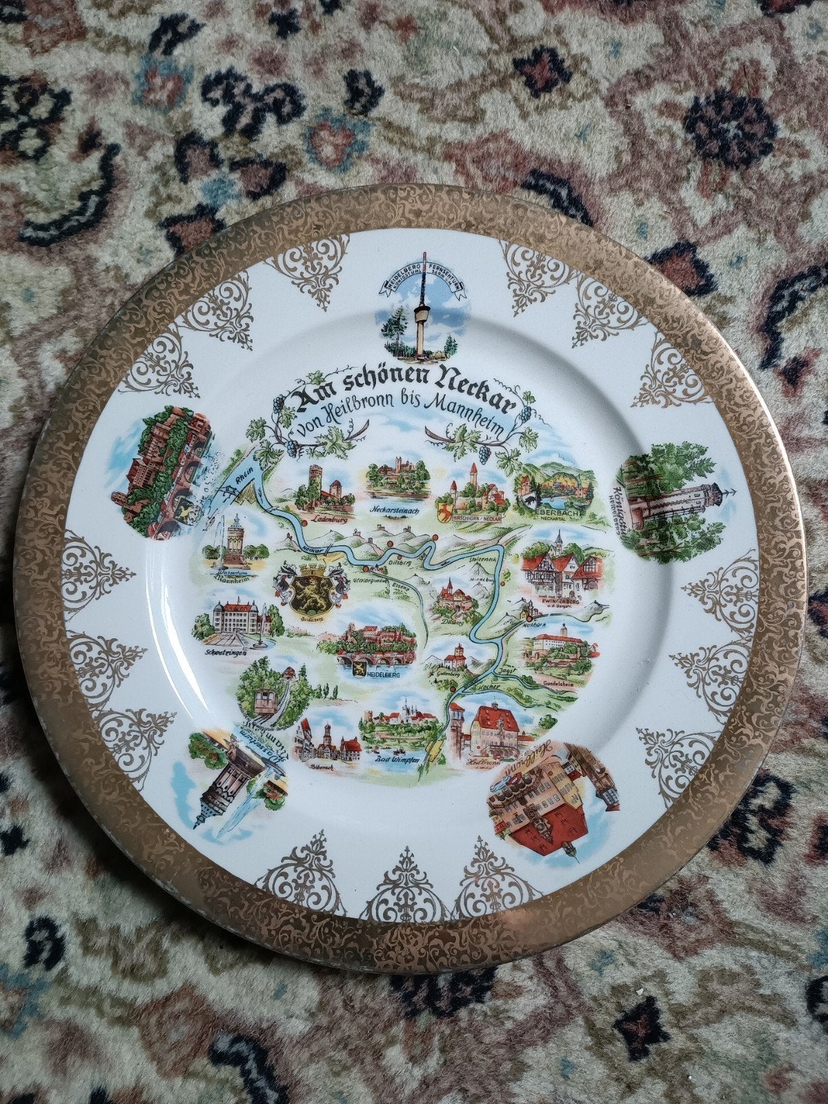 Decoratieve wandplaat "Am schönen Neckar" (Rosenthal), Ophalen