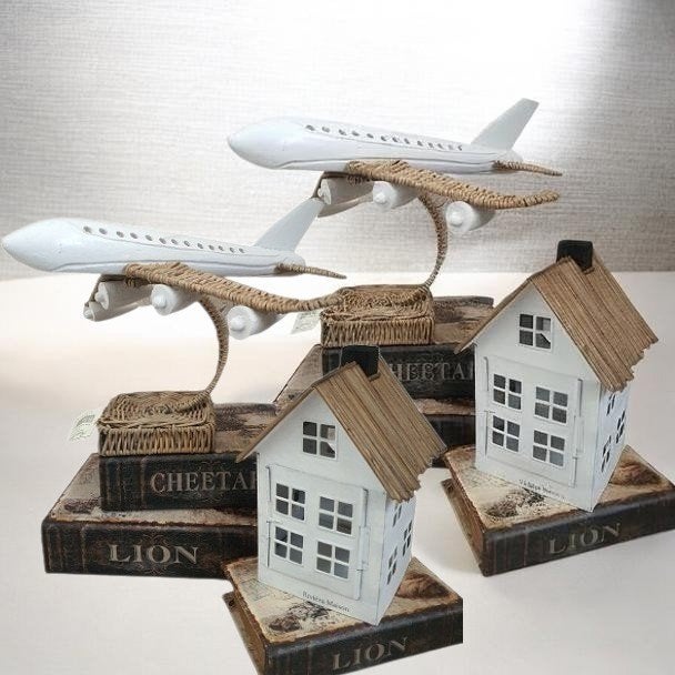 1 rivièra maison airplane & 1 rivièra maison house hurricane, Ophalen of Verzenden, Zo goed als nieuw, Rond, Riet
