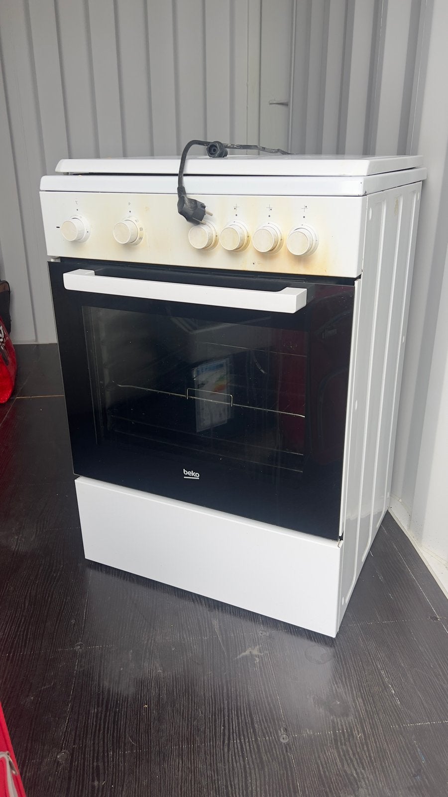 Beko Gasfornuis met Elektrische Oven - Vrijstaand, Ophalen, Gebruikt, Hete lucht, 60 cm of meer