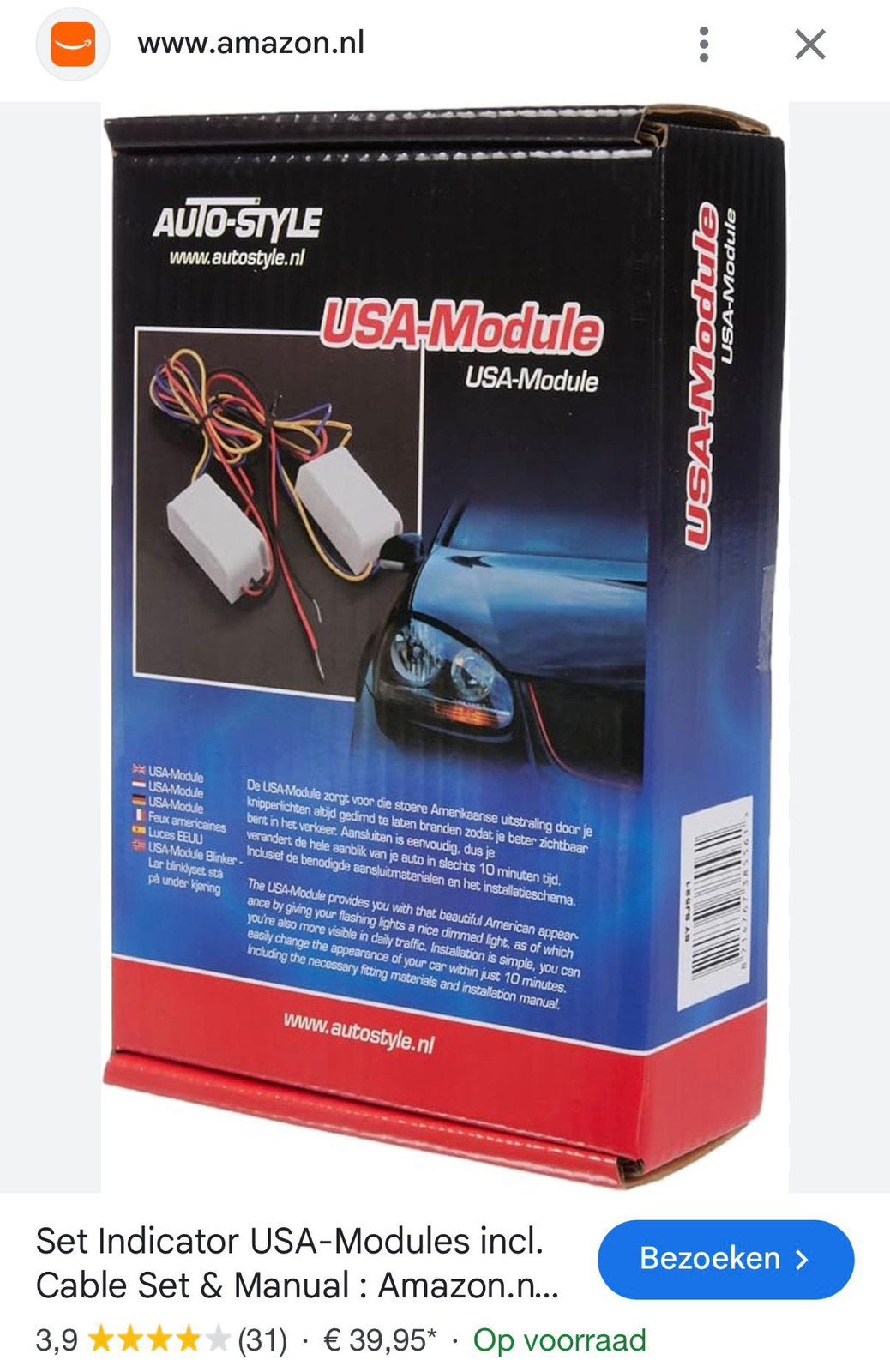 USA-Module Auto-Style volkswagen Audi Golf Vag modellen, Ophalen of Verzenden, Nieuw, BMW