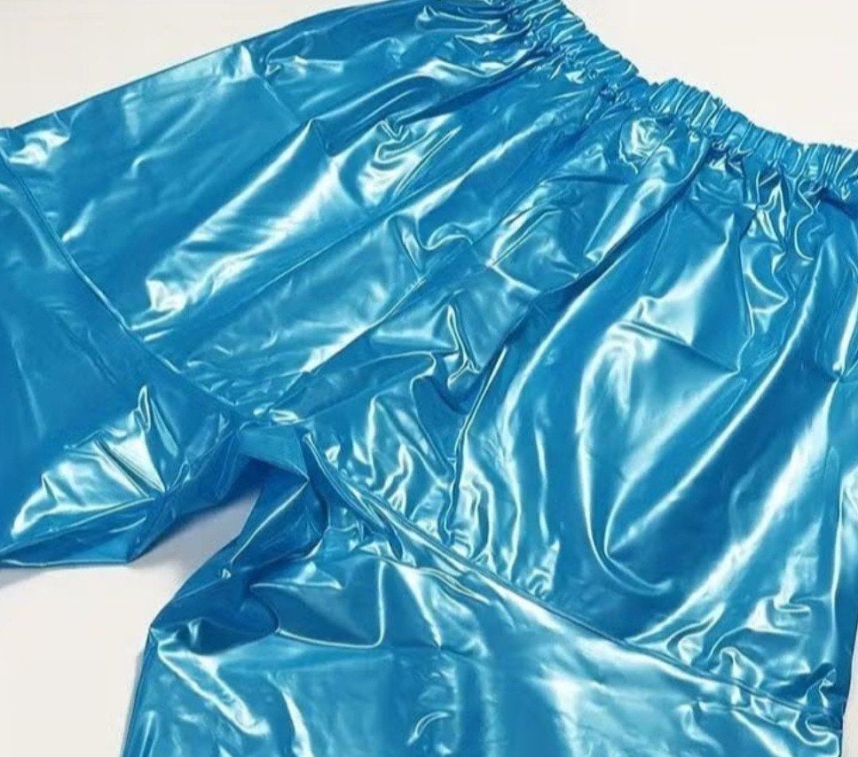 Plastic broek met pu leren sokken, Maat 46/48 (XL) of groter, Nieuw, Lang, Verzenden