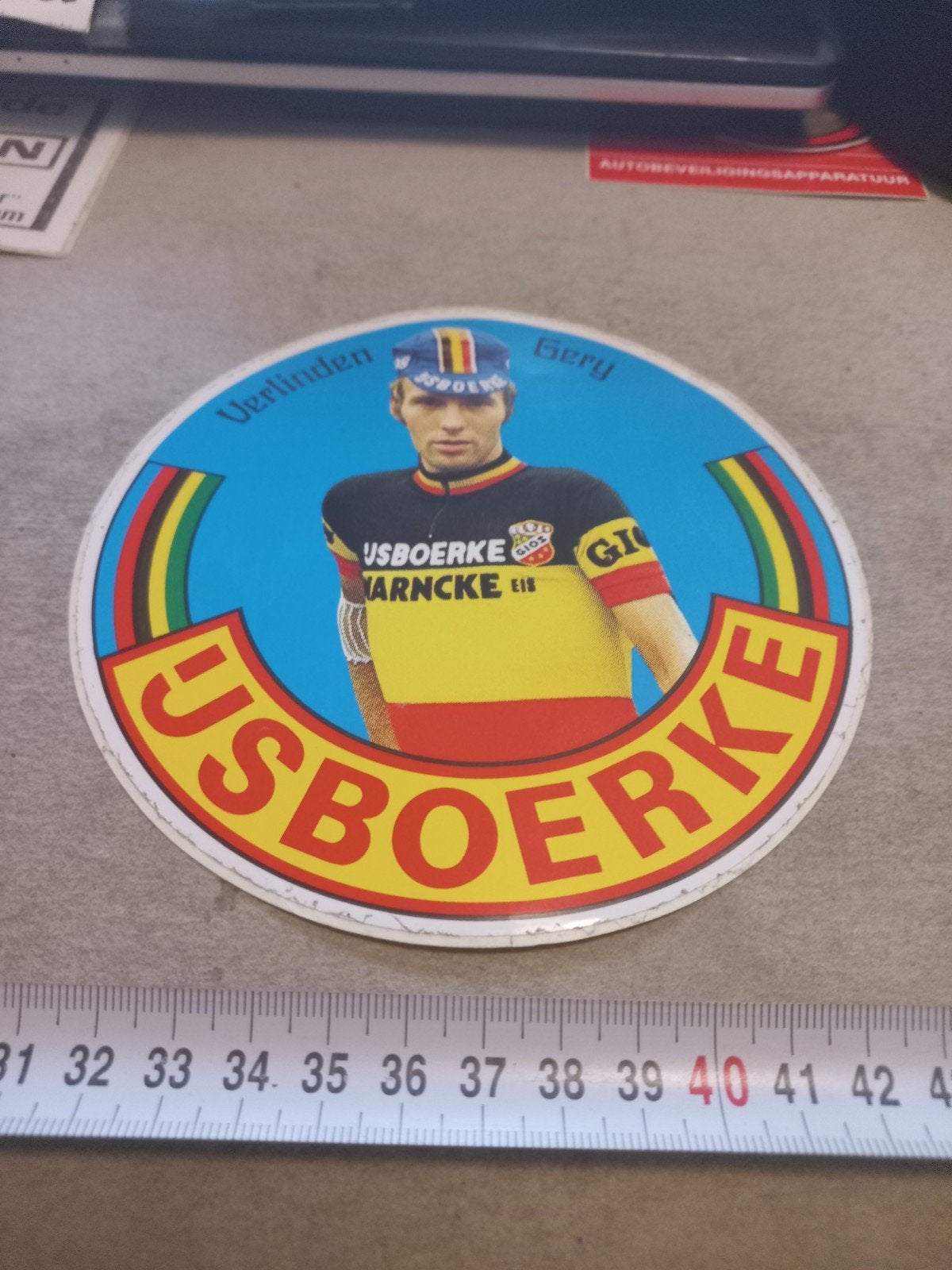 Vintage Wieler Sticker Gery Verlinden USBOERKE, Verzamelen, Ophalen of Verzenden
