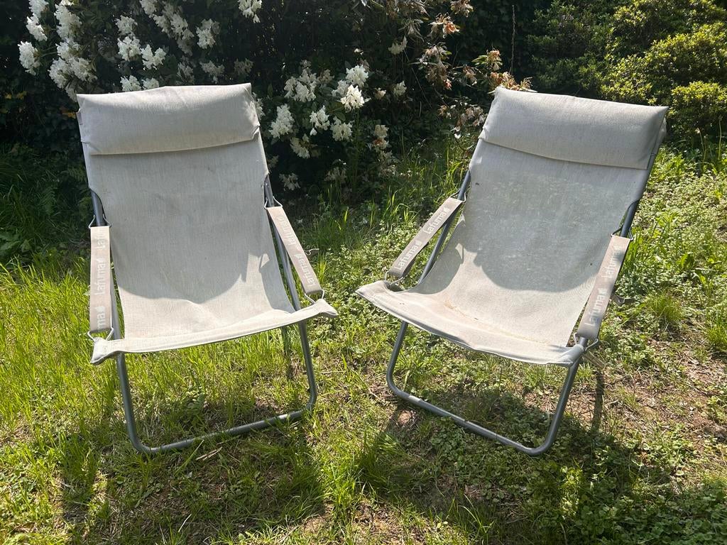 Lafuma tuinstoelen / ligstoelen- Gebruikt, Tuin en Terras, Ophalen, Zo goed als nieuw, Metaal, Inklapbaar
