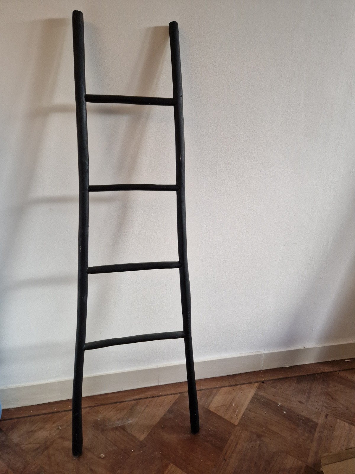 Decoratieve zwarte ladder - Handdoekenrek, Ophalen, Minder dan 2 meter