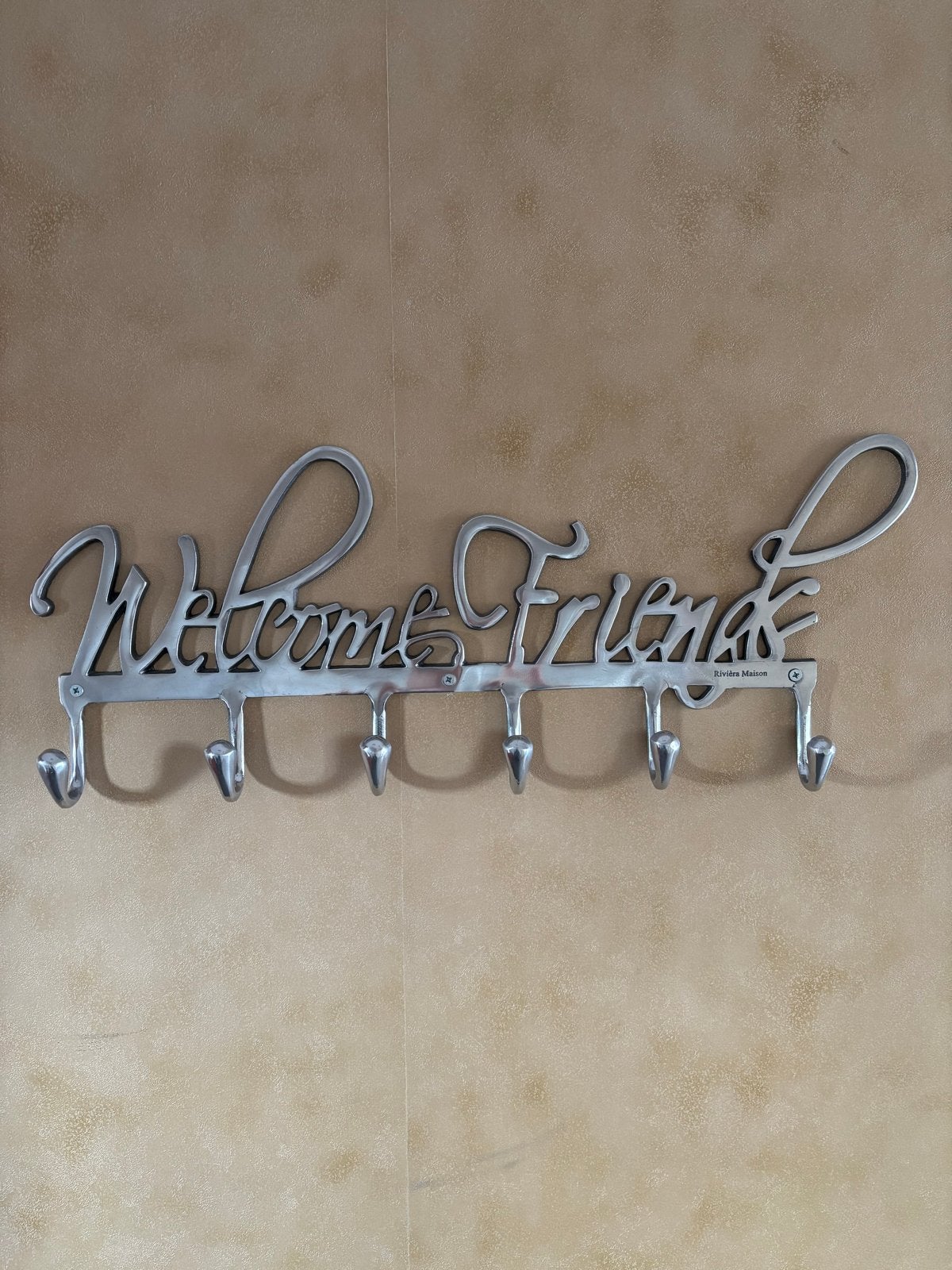 Riviera Maison kapstok "Welcome Friends" - Metaal, Zo goed als nieuw, Minder dan 100 cm, Metaal, Ophalen