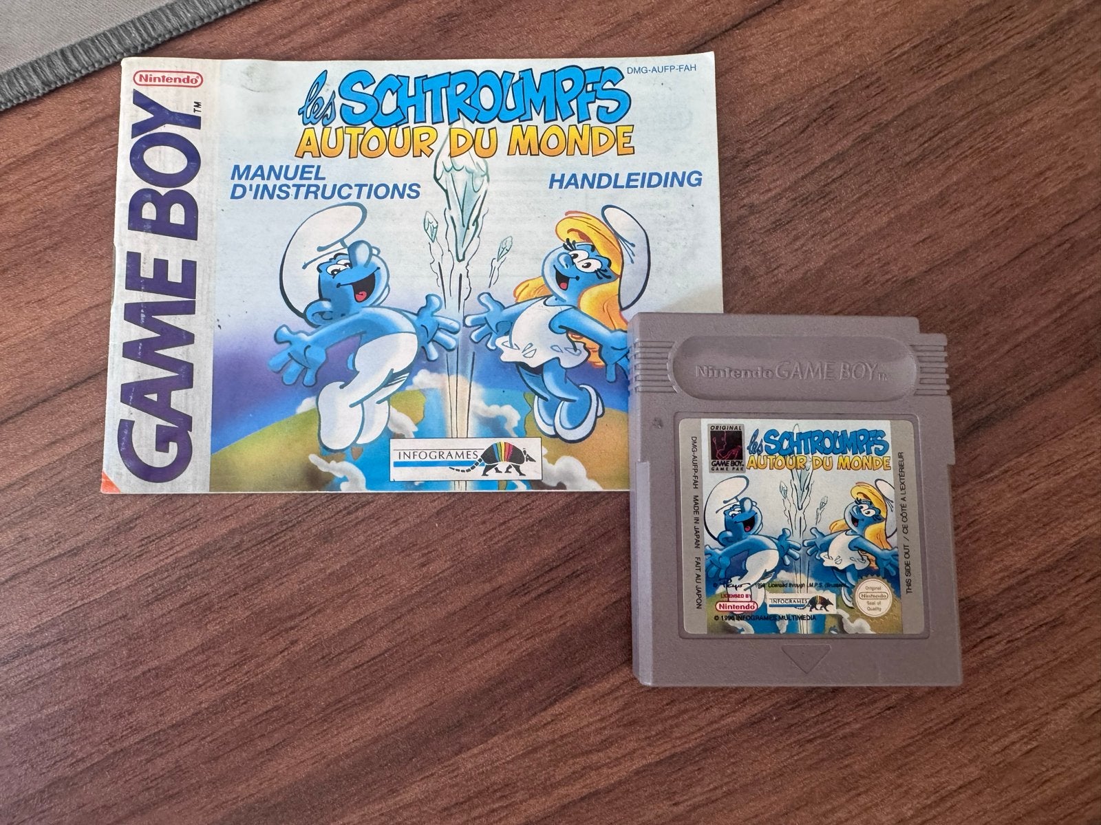 De Smurfen: Rond de Wereld Game Boy (DMG-AUFP-FAH), Gebruikt, 1 speler, Ophalen of Verzenden, Vanaf 3 jaar