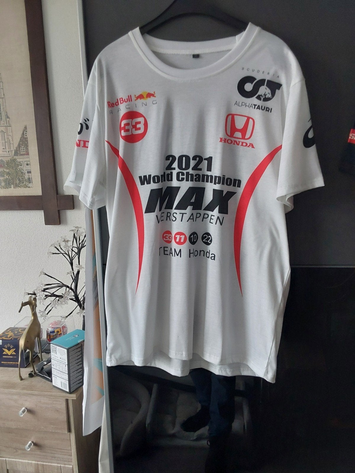 Max Verstappen 2021 World Champion T-shirt, Ophalen of Verzenden, Zo goed als nieuw
