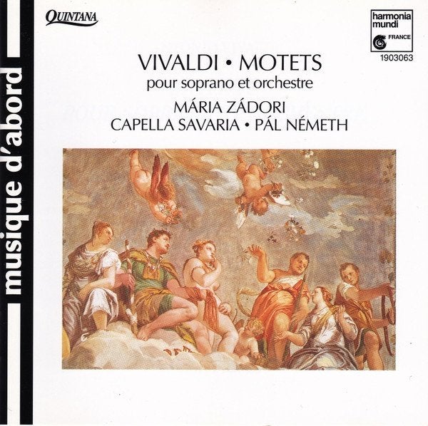 Vivaldi- Mária Zádori, Capella Savaria, Pál Németh – Motets, Gebruikt, Ophalen of Verzenden, Vivaldi, Orkest of Ballet