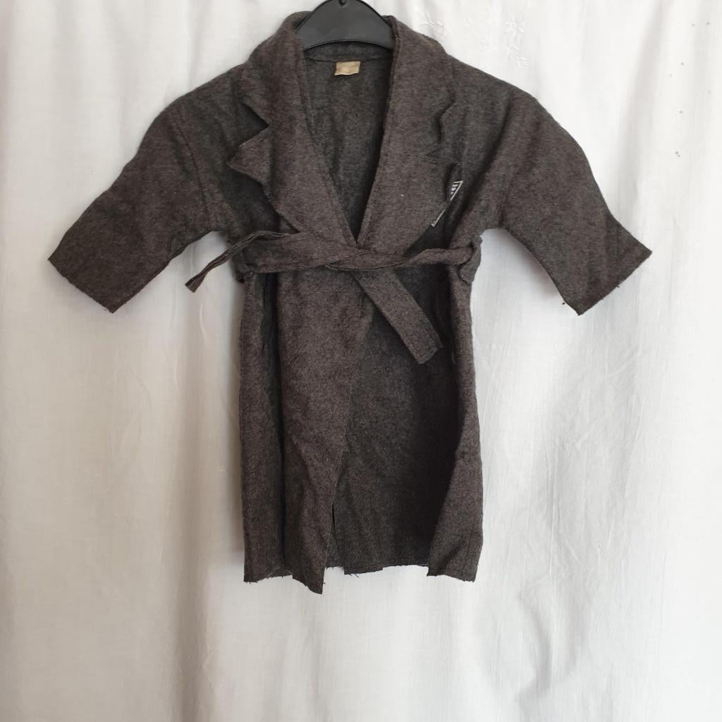 Stoere grijze 80% wollen mantel mt 86/92 merk FRNKY'S, Kinderen en Baby's, Meisje, ., Ophalen of Verzenden, Zo goed als nieuw