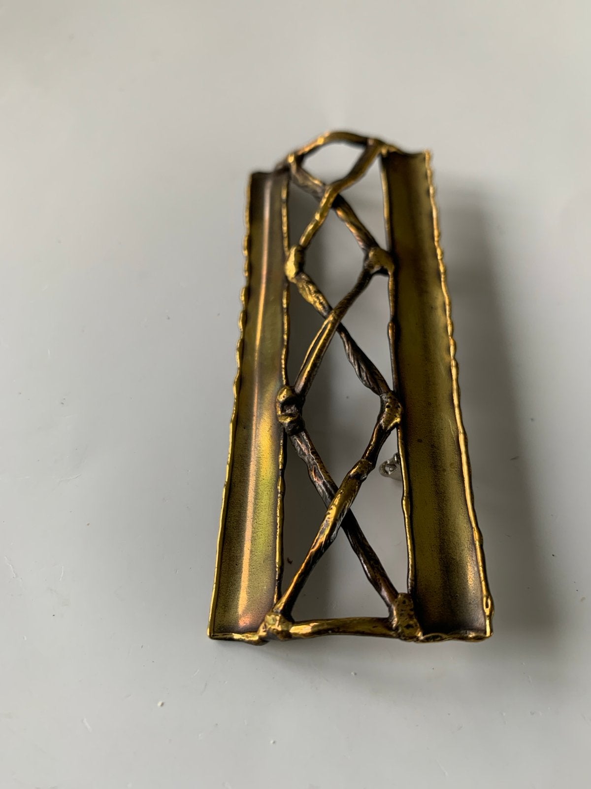 Nieuwe Koperen Broche - Uniek Design, Sieraden, Tassen en Uiterlijk, Broches, 4 tot 7 cm, Koper, Nieuw, Ophalen of Verzenden
