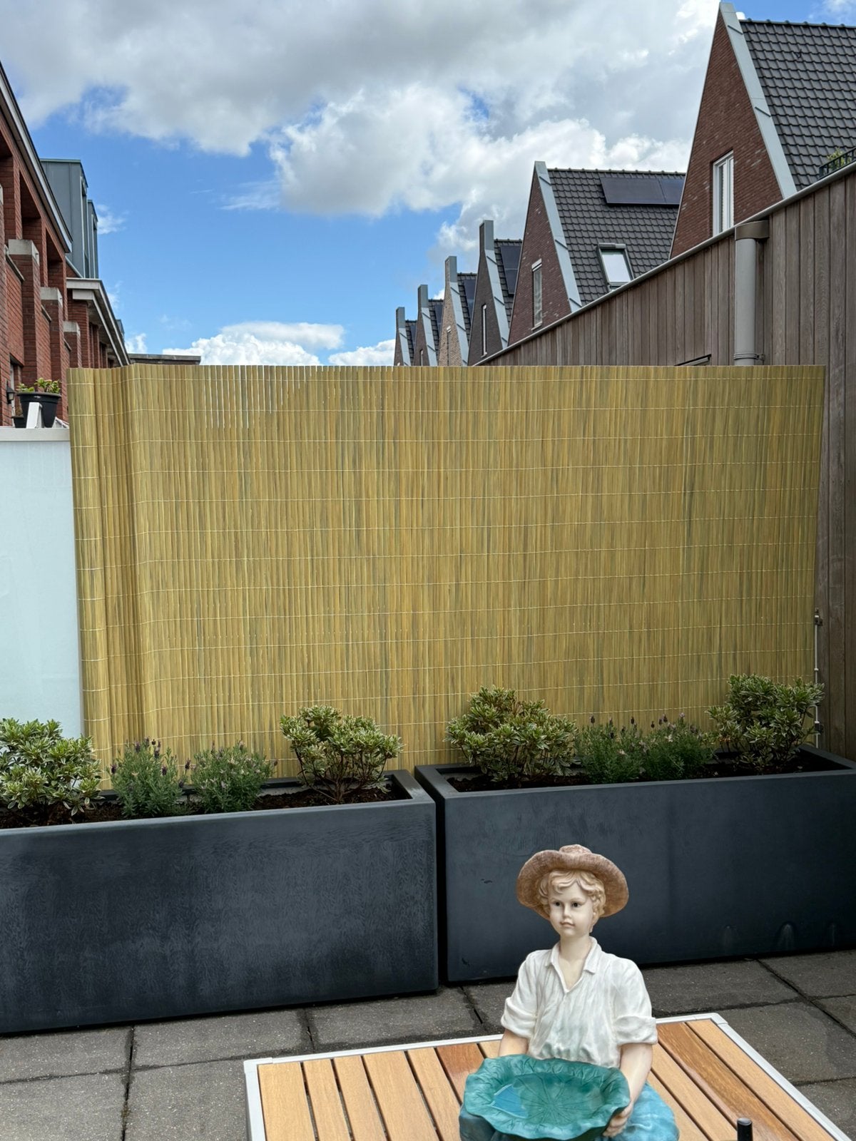 Te koop zgan  Bamboe tuinafscheiding, Ophalen, Zo goed als nieuw, 200 cm of meer, 150 tot 200 cm