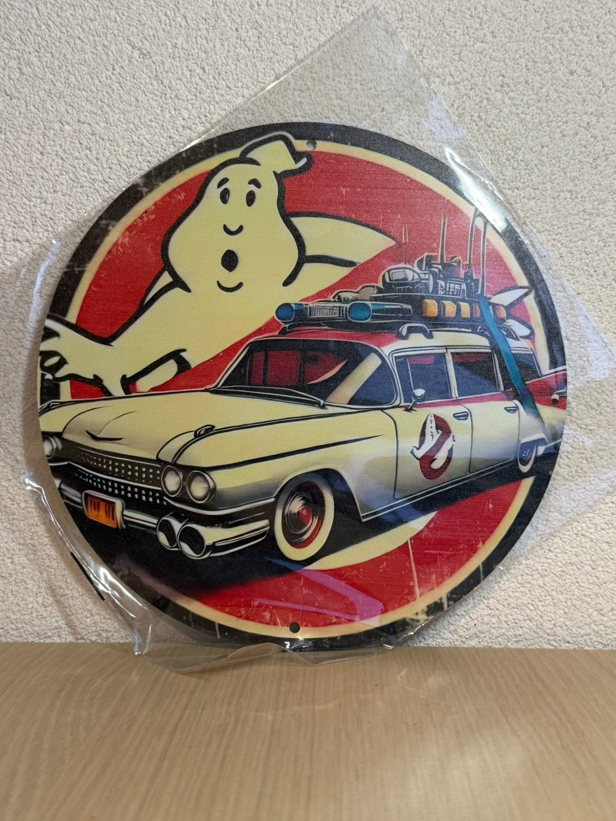 Ghostbusters Metalen Wandbord Rond, Verzamelen, Ophalen of Verzenden, Nieuw, A4 of kleiner, Film en Tv