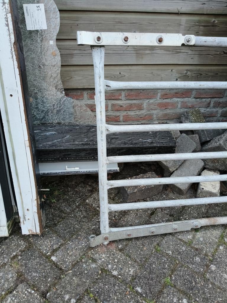 Stalen poort voor hek, Ophalen, Met poort, Gebruikt, Overige typen