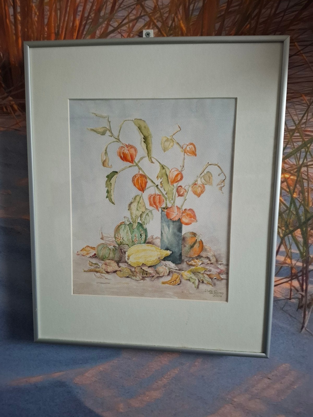 aquarellen van Koeien en droogbloemen, Ophalen