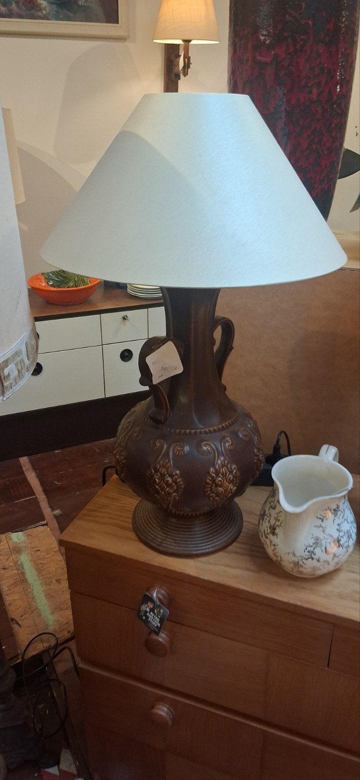 westgermany tafel of vloeramp met crèmekleurige kap, Ophalen