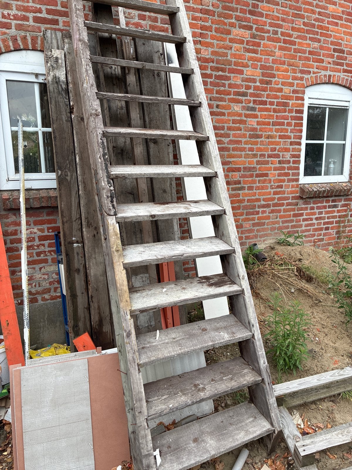 Oude houten trap, Ophalen, Gebruikt, Trap, 2 tot 4 meter