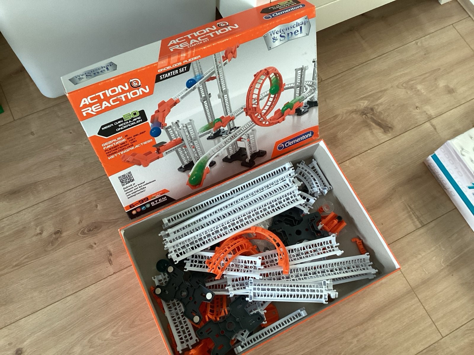 Clementoni Action & Reaction Starter Set knikkerbaan, Ophalen of Verzenden, Zo goed als nieuw, Overige merken
