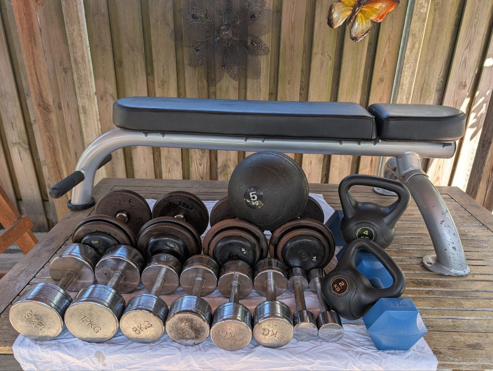 Compleet Fitness set, Sport en Fitness, Fitnessmaterialen, Ophalen, Gebruikt