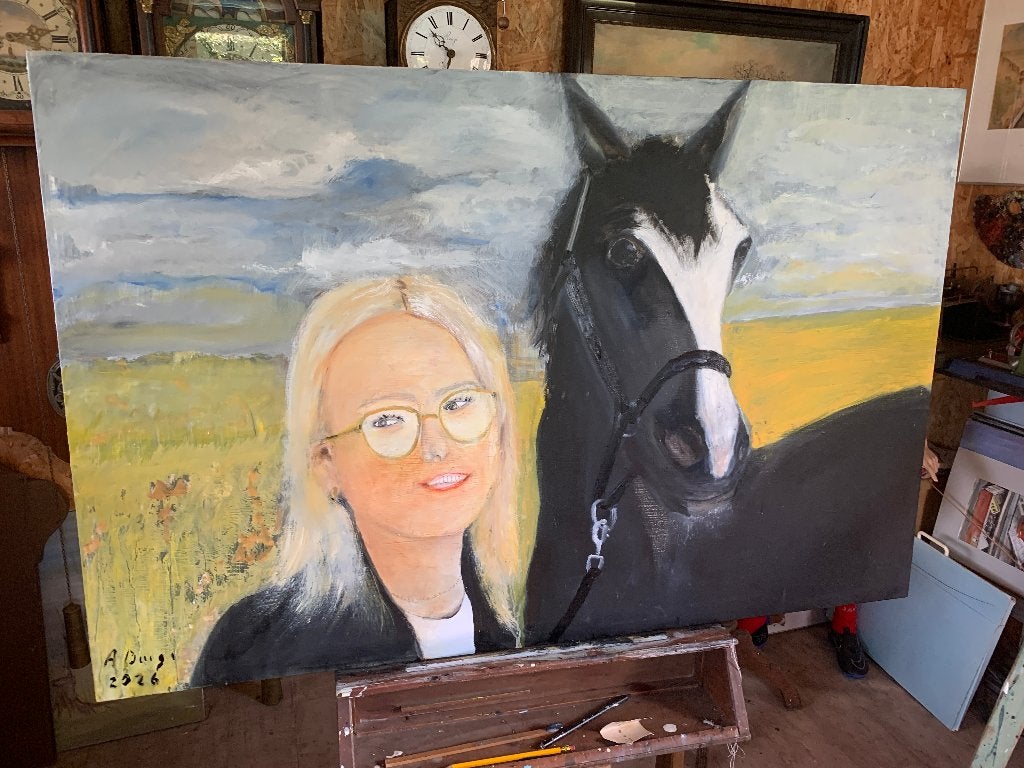 antiek en kunst, Ophalen, Doek, Dieren, Olieverf