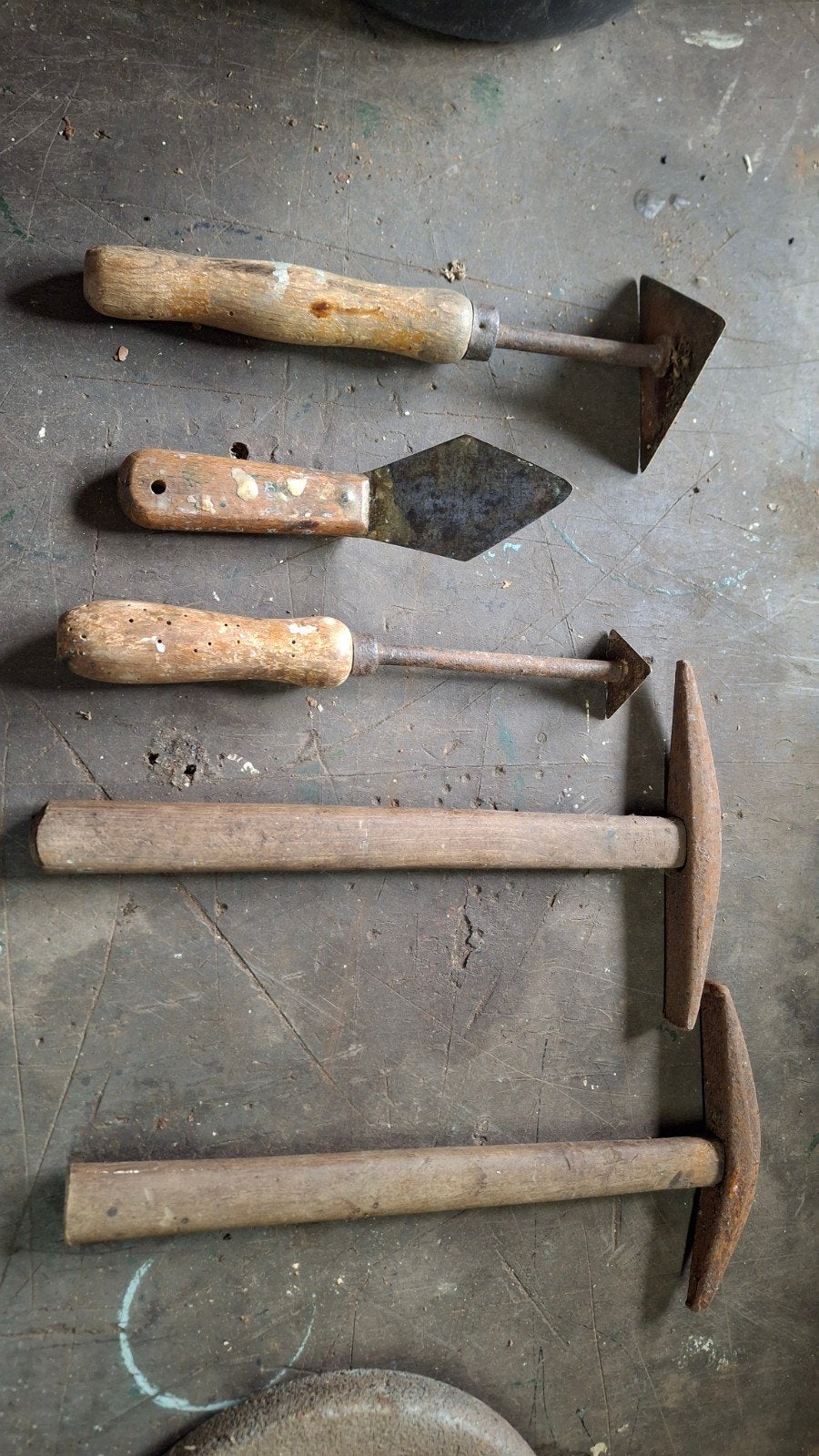 Oud gereedschap: hamers, beitels en spatels, Ophalen, Gebruikt, Hamer