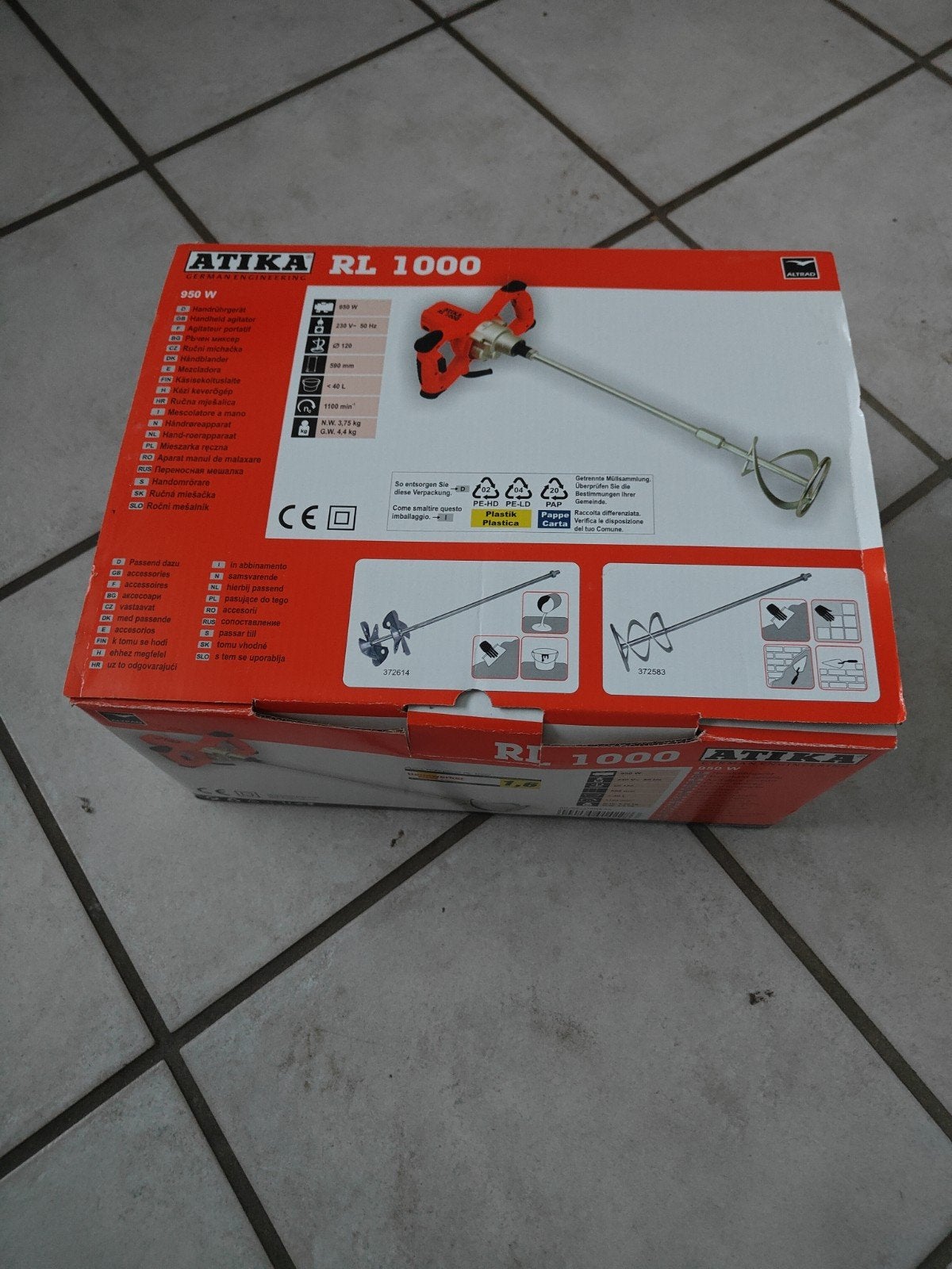 Atika RL 1000 Handmixer - 950W, Ophalen of Verzenden, Nieuw