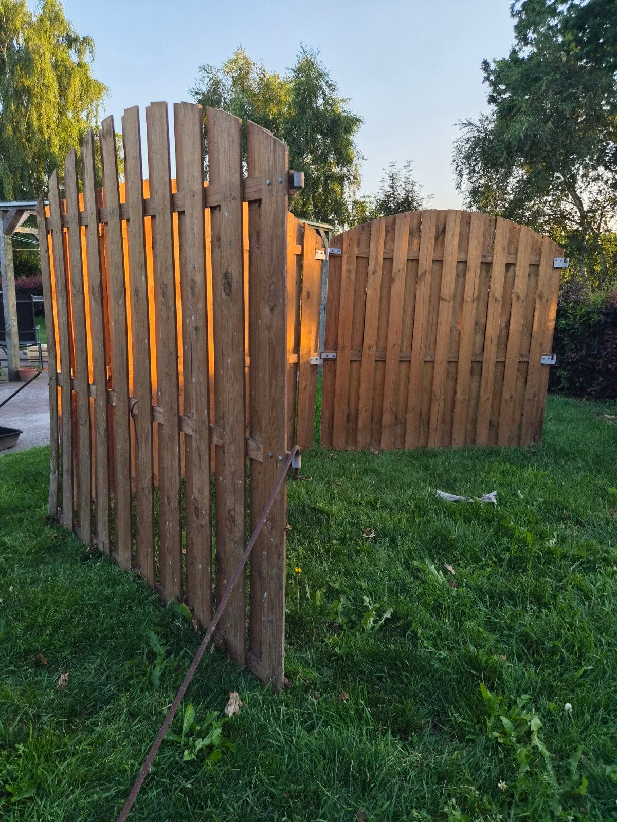 Houten schutting, Tuin en Terras, Schuttingen, Zo goed als nieuw, Hout, 1 tot 2 meter, 3 tot 6 meter, Ophalen